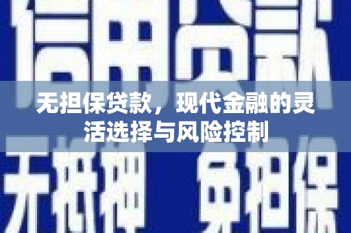 扎鲁特旗无担保贷款，现代金融的灵活选择与风险控制