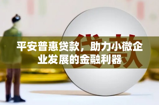 扎鲁特旗平安普惠贷款，助力小微企业发展的金融利器