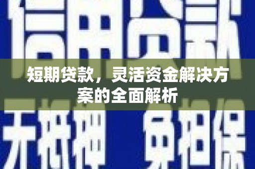 扎鲁特旗短期贷款，灵活资金解决方案的全面解析